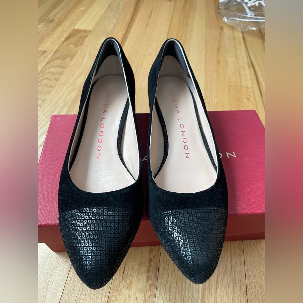Sasha London Black Flats - 9